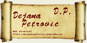 Dejana Petrović vizit kartica